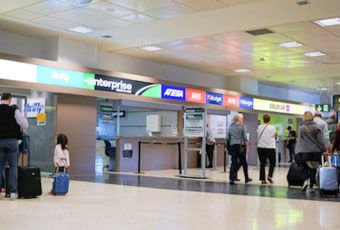 Rental Counters at an airport