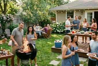 A backyard barbecue