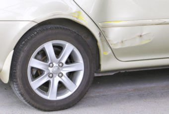 car with a small dent
