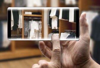 Taking a picture of a closet