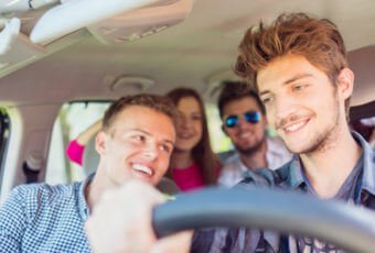Teen driver with car full of kids