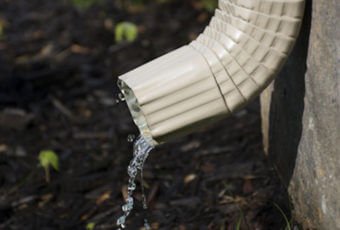 Downspout spilling out water